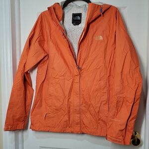 The North Face Womens Orange HyVent Rain Jacket Size Large